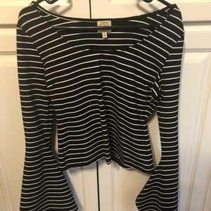 Gorgeous long sleeve shirt, strip. Hardly used.